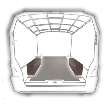 Radkastenschutz Holz (Braun) - VW Caddy Maxi (2004-2020) - L2 (Schiebetüren beidseitig)